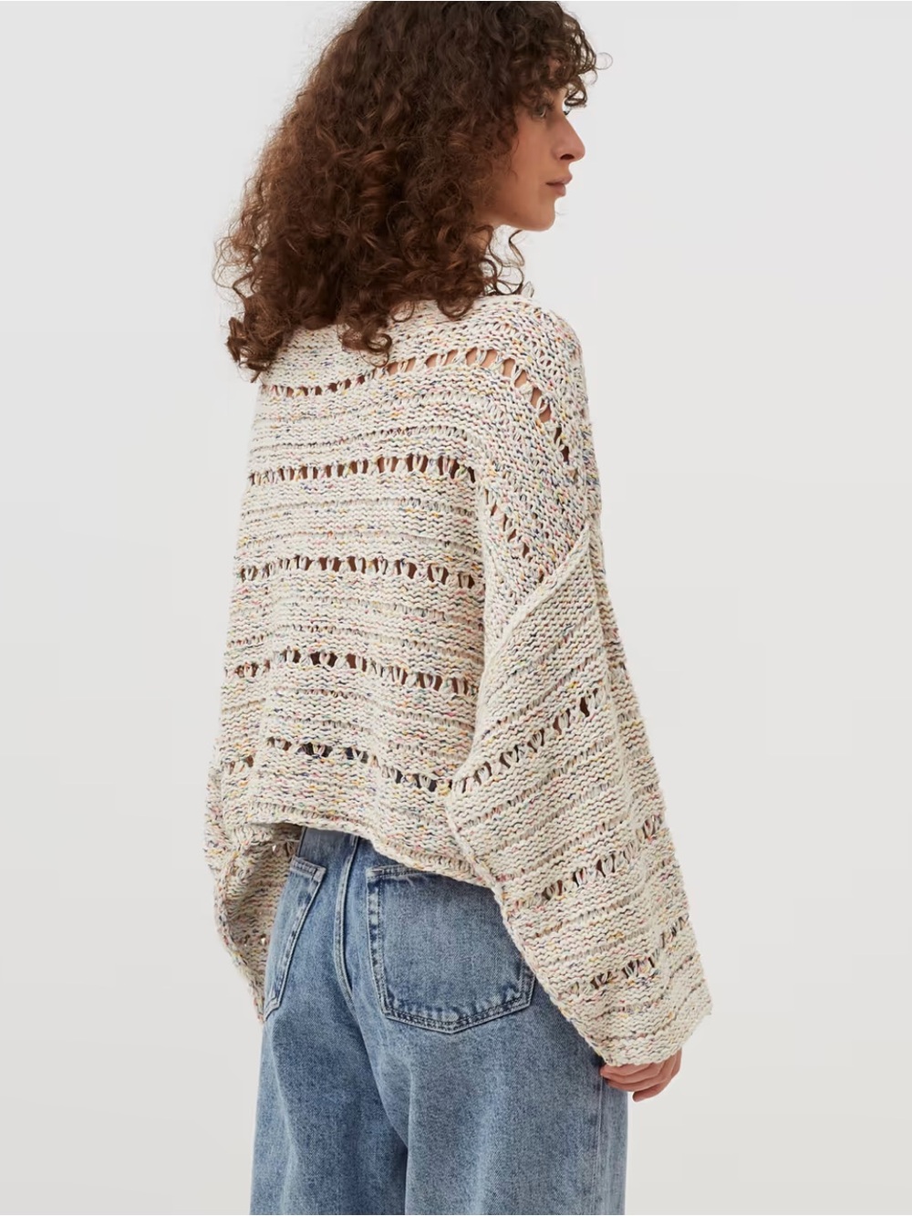 Free People Leilani Knit Beige Pullover Sweater In Cupcake Women's Size S - Picture 4 of 12